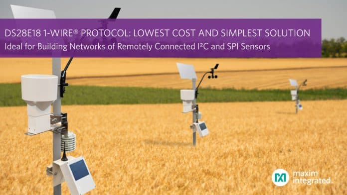 1-Wire protocol to provide a solution for building I²C and SPI sensor networks with remote connection